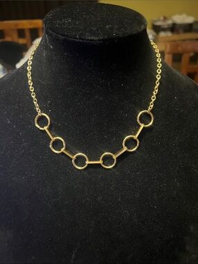 Plunder Lenora Gold Linked Circle Collar Necklace